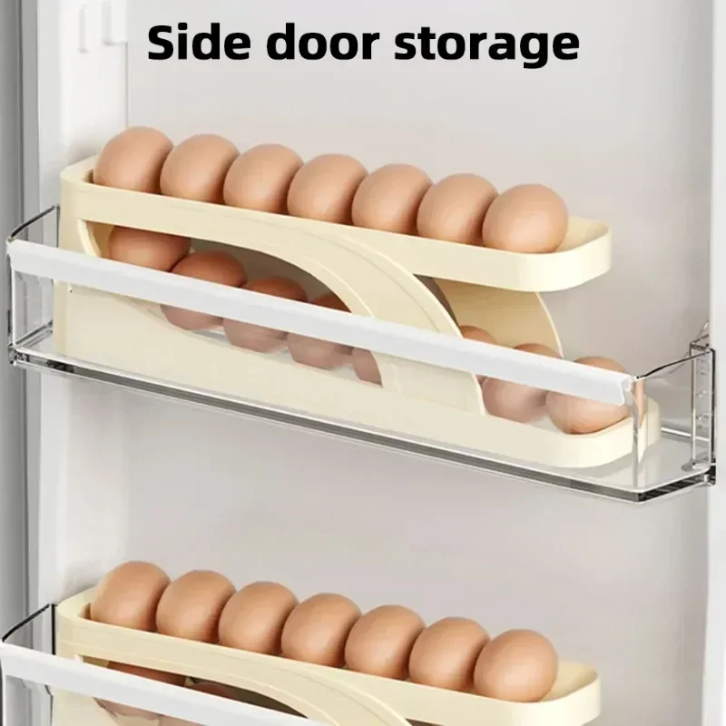 Egg Box Storage Shelf Container Organizer Refrigerator Space Dispenser