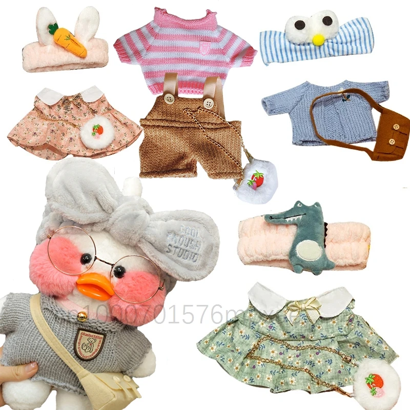 LaLafanfan-Accesorios de ropa de pato para muñeco de peluche, bolsa de  diadema, gafas, traje para juguete de peluche de 20-30cm, 30cm - AliExpress  Juguetes y pasatiempos