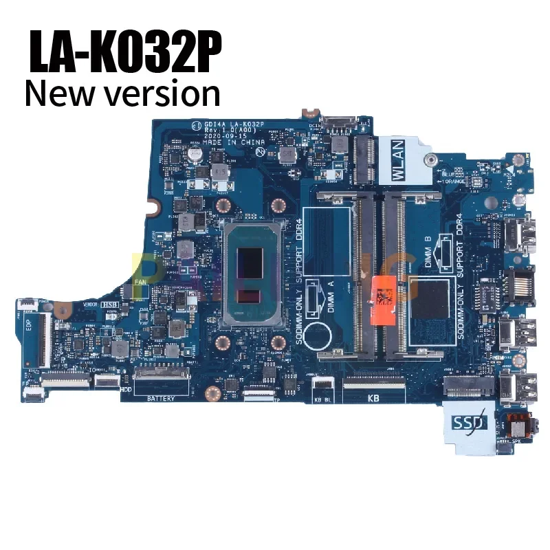Untuk Dell Vostro 3400 3501 3500 Notebook Mainboard LA-K034P/LA