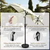 7.5ft Patio Umbrella, Outdoor Table Market Yard Umbrella with Push Button Tilt/Crank, 6 Sturdy Ribs, Patio Umbrellas 2