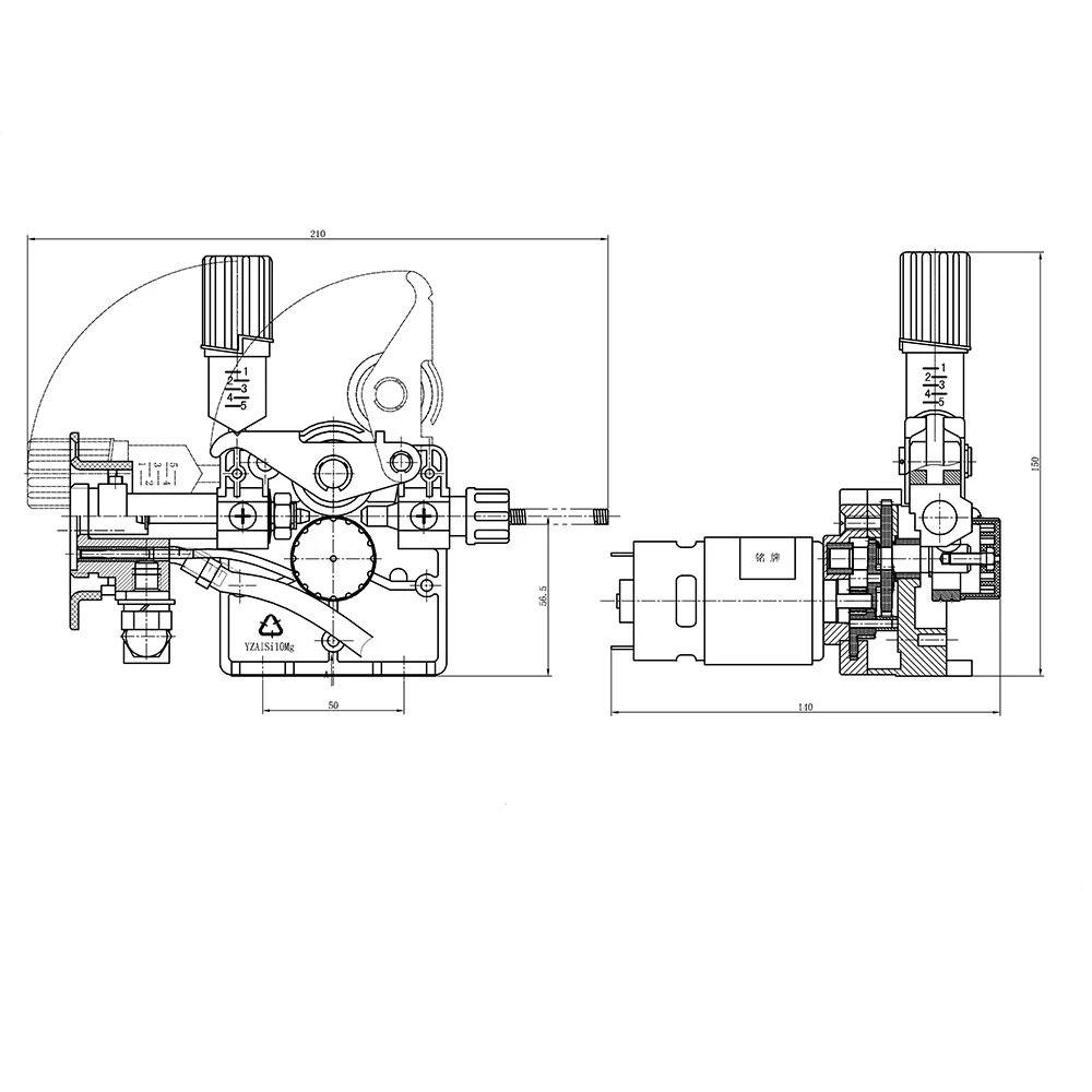 DC 24V Wire Feeder Welding Wire Feeding Assembly for 160/180/200A MIG/MAG Welder Welding Machine 6