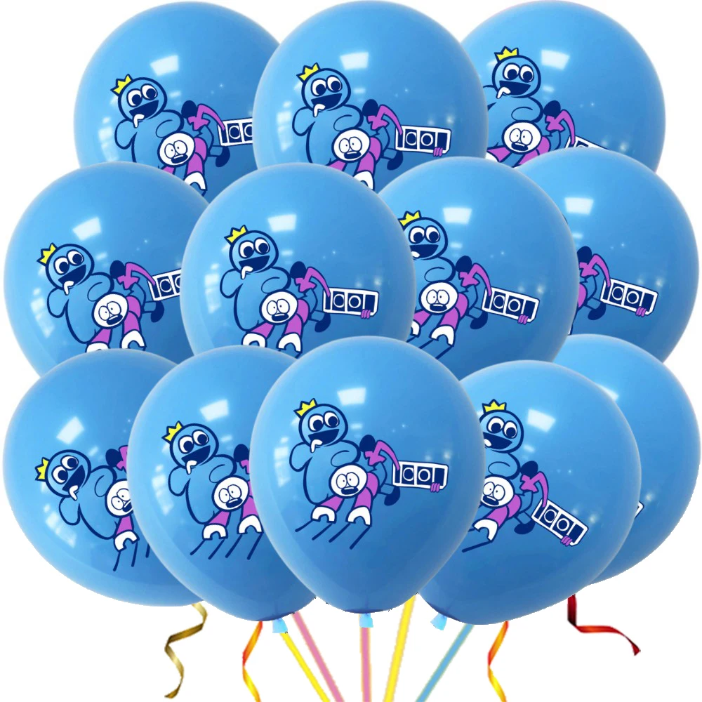 Kit Balões Bexigas Rainbow Friends Azul Babão - 2 Unidades