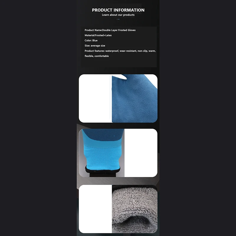 Work Gloves Nitrile Gloves Protective Gloves 1 Pairs for PU Palm Coating