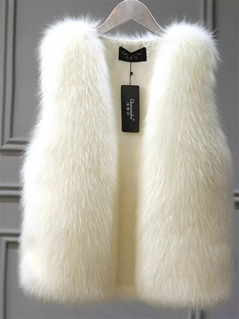 2023 Autumn and Winter New Mink Vest Female Student Korean Edition Fur Coat Female Imitation Fox Shoulder Thick Fur Tank Top WLF