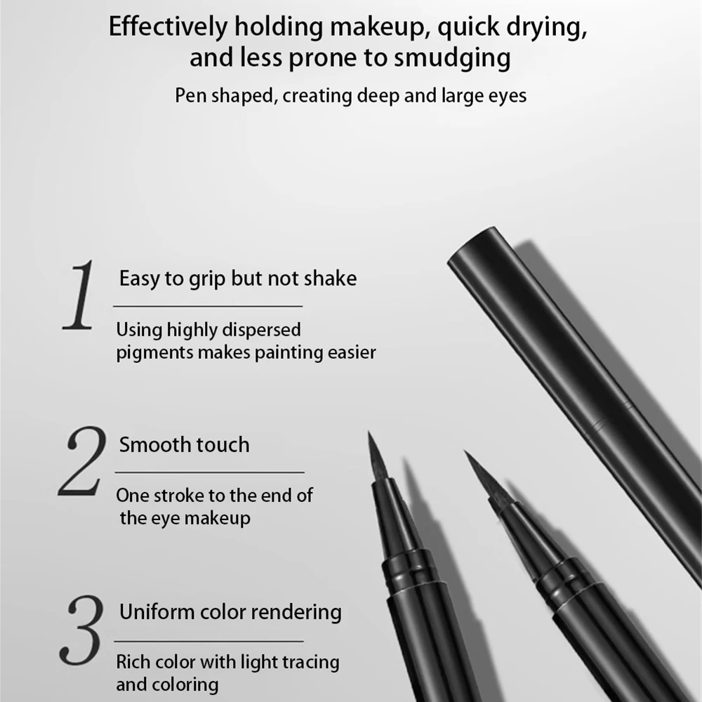 Liquid Eyeliner Sweat-proof Fast-drying Waterproof Precision Tip For Sensitive Eyes