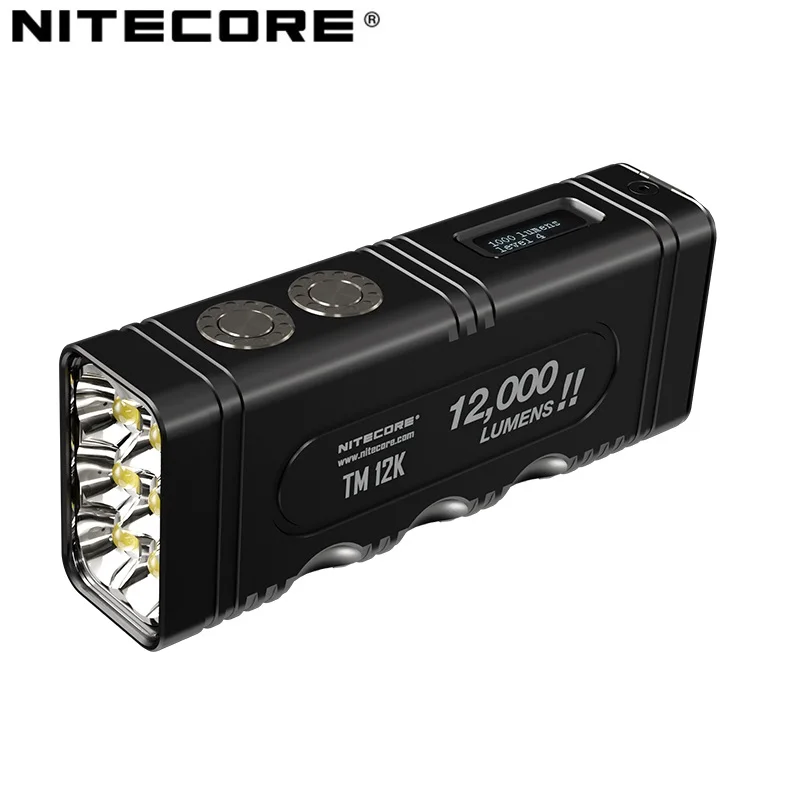 

Тактический фонарик NITECORE TM12K, 12000 люмен, USB-C, перезаряжаемый, встроенный литий-ионный аккумулятор 21700