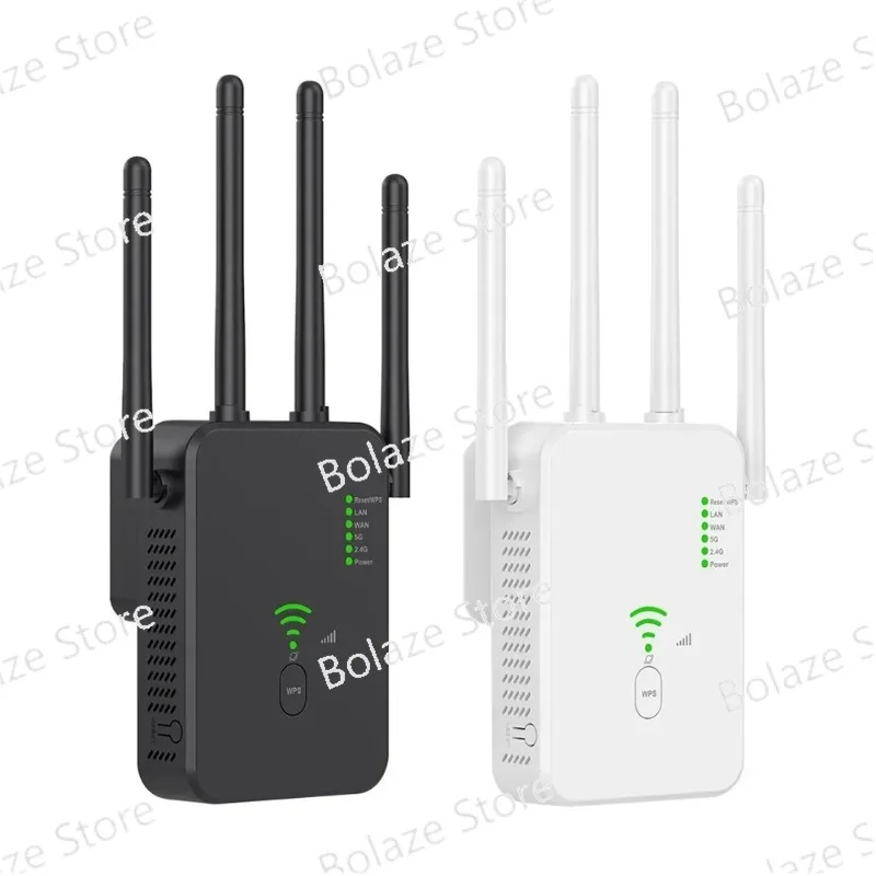 

Dual Band Remote Extender 5GHz Wi-Fi Signal Amplifier Repeater Wireless 5G WiFi Relay Repeater 1200mbps Router