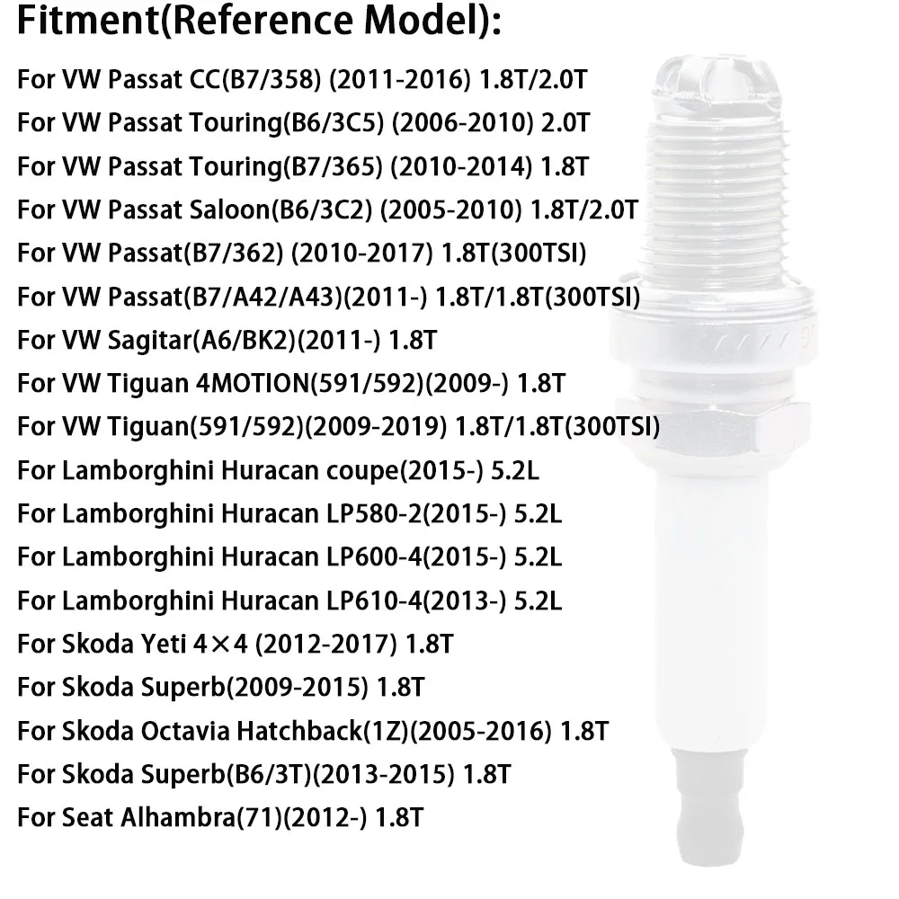 Premium High-Performance Spark Plugs (4-Pack)