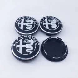 10pcs 50MM Premium Wheel Hub Cover Logo Decoration - 10pcs 50mm cap (Black white)