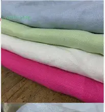  Linen fabric fine herringbone twill fabric, pure linen fashion spring and summer fabric, soft and skin-friendly cloth 