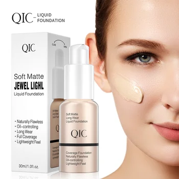 30ml 매트 힐 메이크업 파운데이션 크림 전문 컨실러 얼굴 어두운 서클 액체 길쭉한 아이 교정기 크림 프라이머