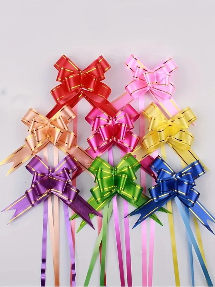 100 Stück Party, Hochzeit, Weihnachtsbaum, zum Aufhängen, verziert, Schleife, Tasche, Geschenkverpackung und Dekoration, Schleife, Knotenband, Schmetterling, Zugschleife – Detail 3