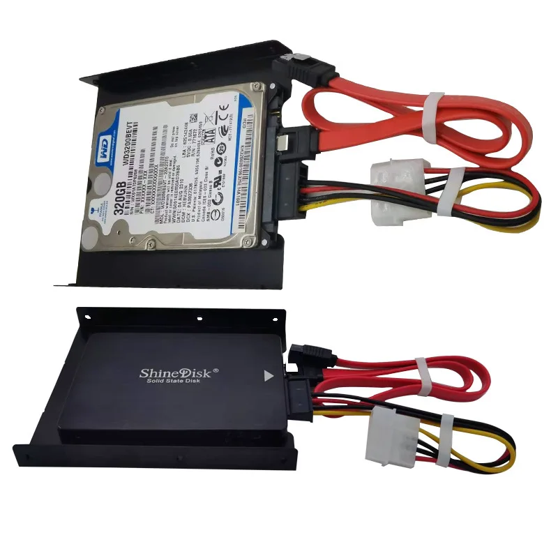 

Полезный металлический Монтажный кронштейн для SSD HDD 2,5 дюйма до 3,5 дюйма, док-станция, винтовой держатель для жесткого диска, корпус для ПК