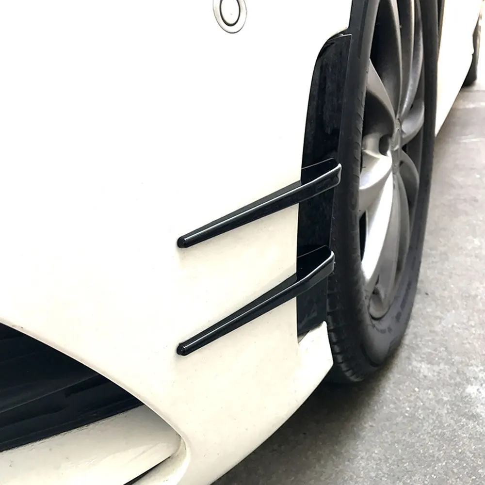 

2Pcs Car Front Bumpers Lip Air Vent Trim Spoiler Canards Splitter For Mercedes Benz A-Class A180 A200 A220 Styling Accessories