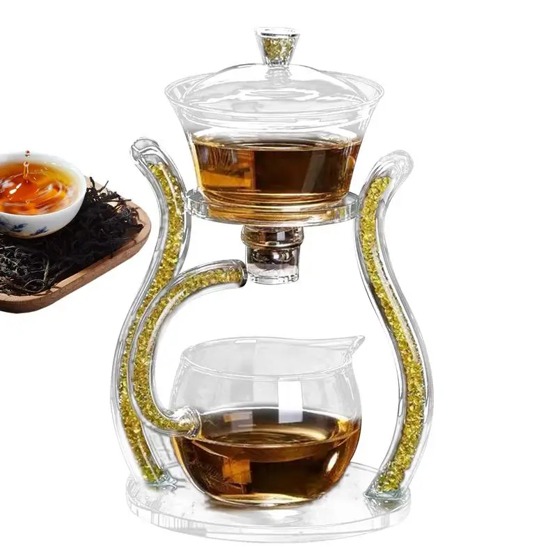 

Semi-Automatic Teapot Heat Resistant Glass Drip Teapots Glass Tea Pot With Magnetic Water Flow For Coffee Loose Leaf Tea Tea