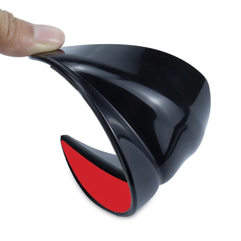 Set of Rubber Car Bumper Lip Protectors in Black Carbon Fiber Finish