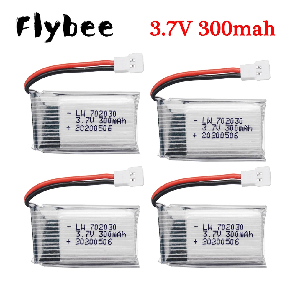 

3.7V 300mAh 702030 Lipo Battery For Udi U816 U830 F180 E55 FQ777 FQ17W Hubsan H107 Syma X11C FY530 RC Drone RC Quadcopter Parts