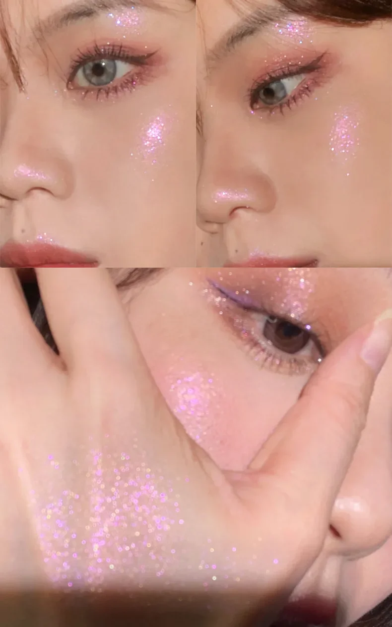 Xixi Shake Le High-gloss Broken Diamond Shiny Liquid Eyeshadow Quick-drying Film-forming Lasting Brightening Liquid