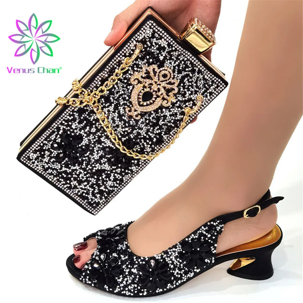ItalianDesignShoeswithMatchingBagsforWeddingHighHeelsWomen