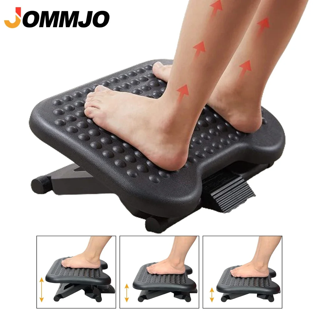 Poggiapiedi Ergonomico Regolabile Vayotoy - Con Massaggio, 4 Altezze E 3 Angoli, Per Ufficio E Casa