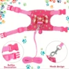 2pcs/set Hamster Harness And Leash Walking Set, Small Pet Clothes With Bow Bells, Safe And Comfortable Padded Vest, Hamster Stri 4