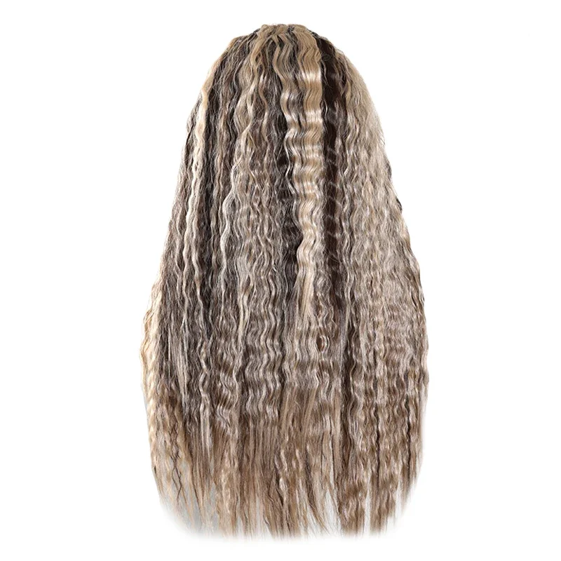 Synthetic Wig Kinky Straight 13x4 Lace Front for Women