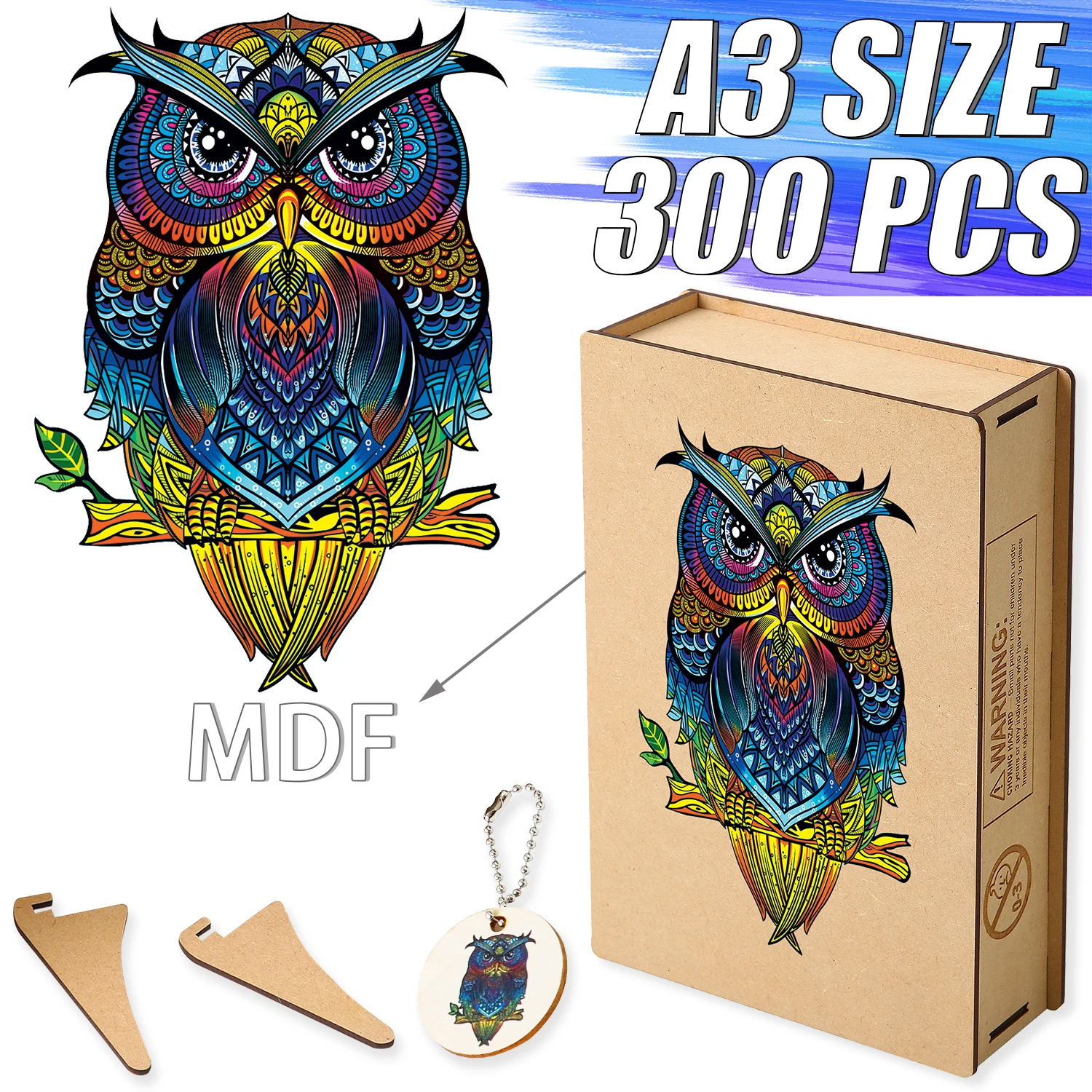 Wooden Owl puzzle  Charming Owl - Unidragon