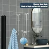 Shower Door Hooks 7-inch Clear Acrylic Extended Over Door Hooks for Bathroom 0.47-in Frameless Glass Door Tool Free Shower Towl 3