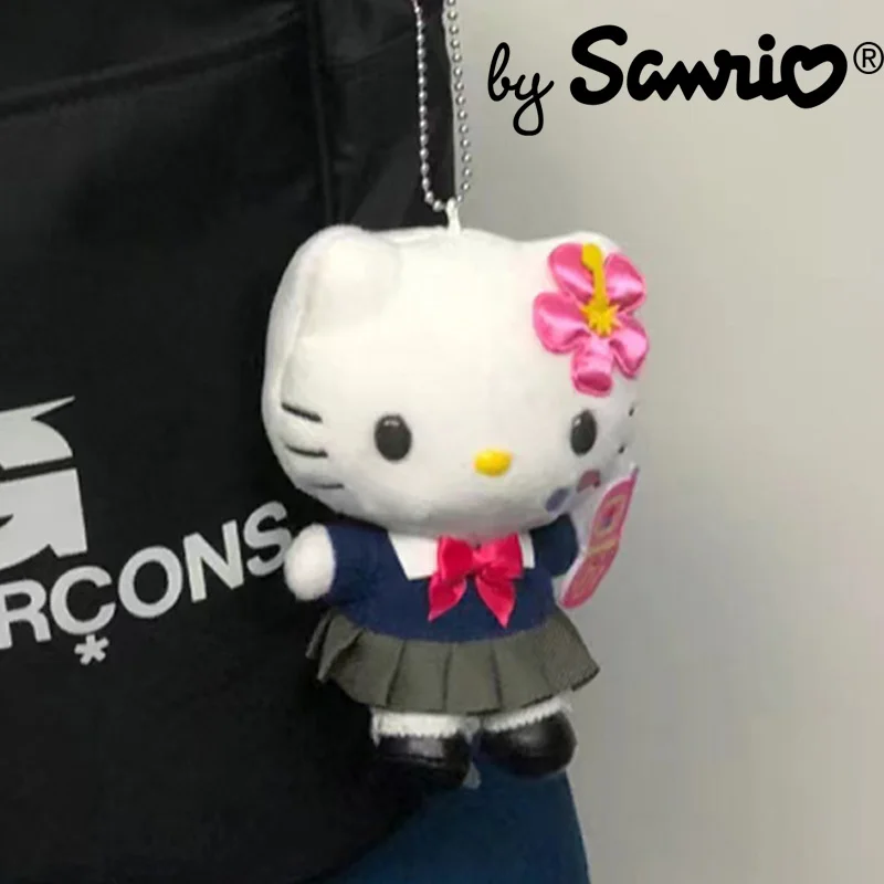 

New Sanrio Hello Kitty Plush Pendant Kawaii Cartoon Creative Plush Doll Pendant Keyring Girls Bag Pendant Bag Charm Accessories