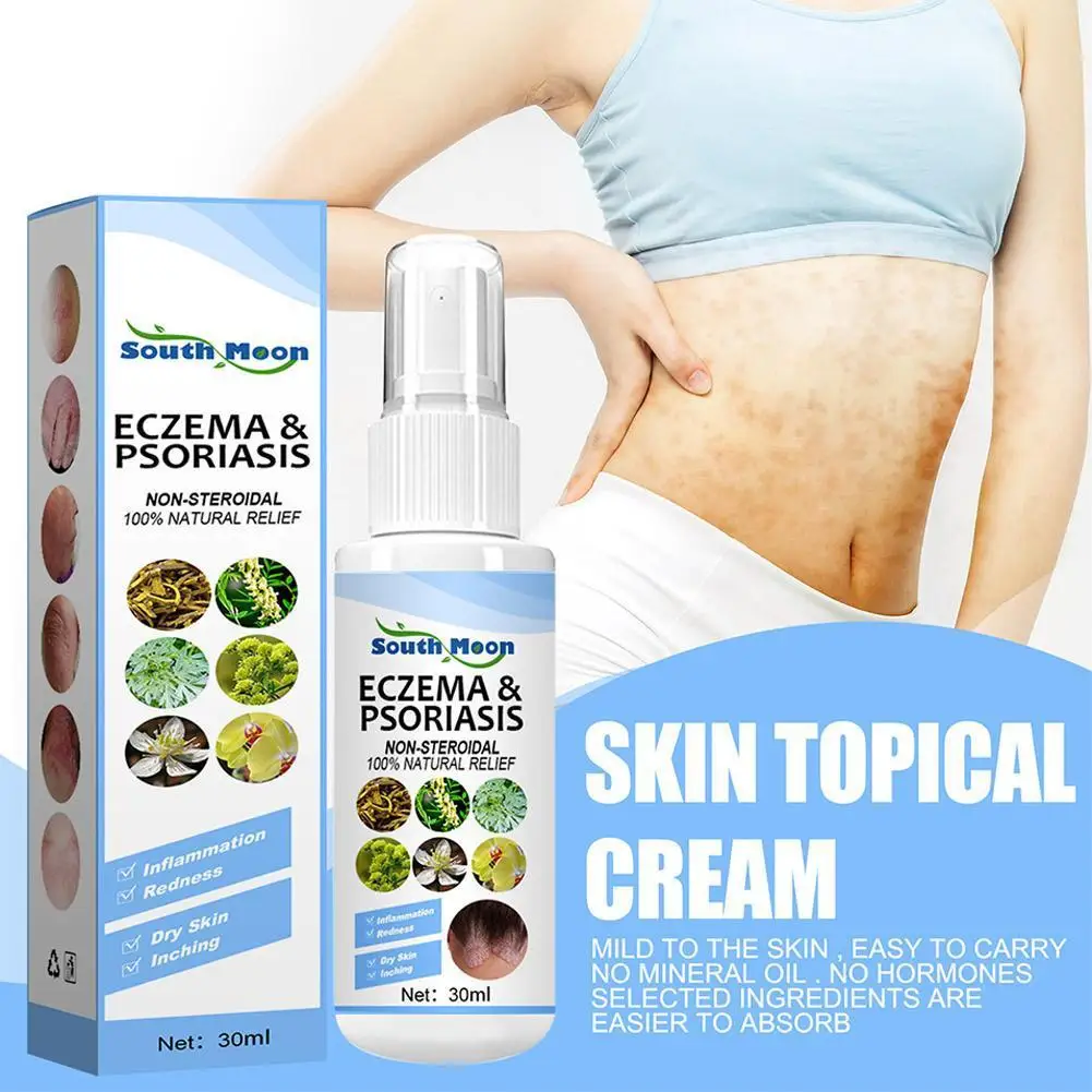 30ml Skin Psoriasis Spray Herb Essence Dermatitis Eczematoid Ointment