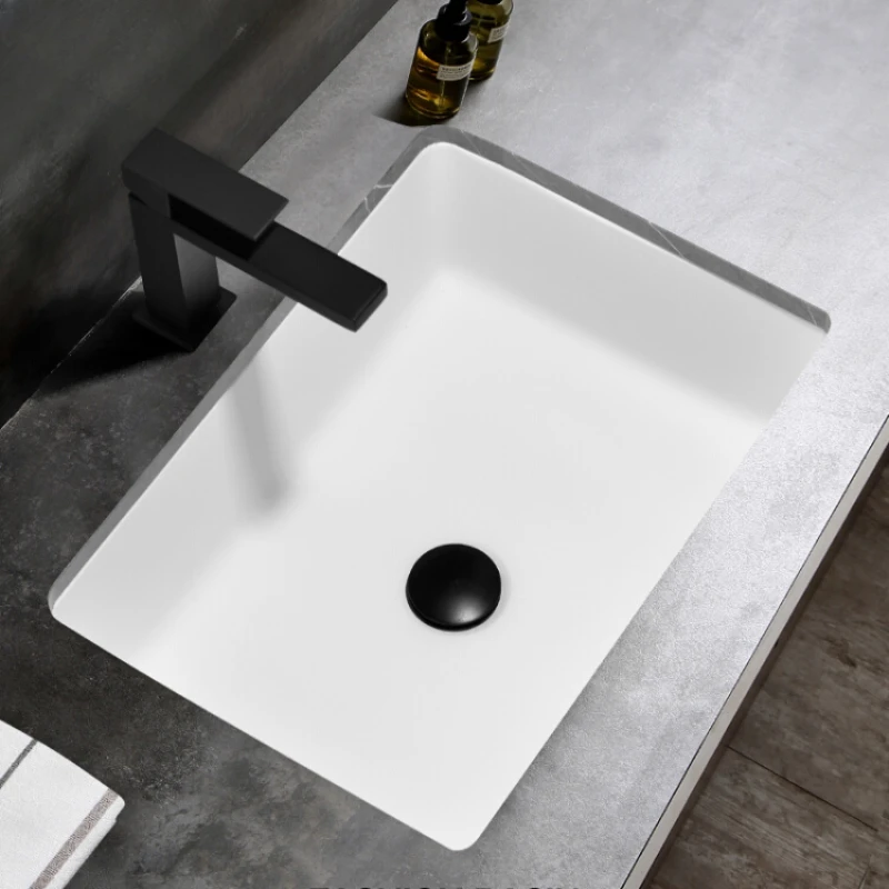 

Artificial stone square basin bathroom cabinet washbasin embedded washbasin basin
