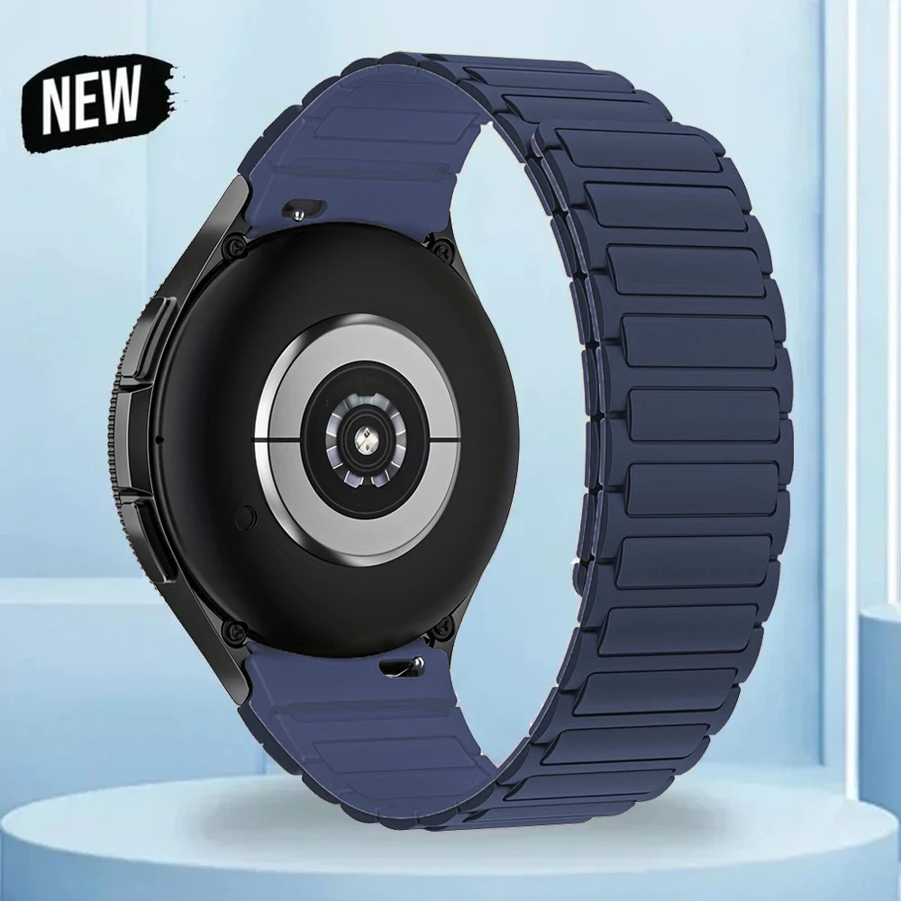 Sleek 20mm Silicone Magnetic Watch Band - No Gap Design