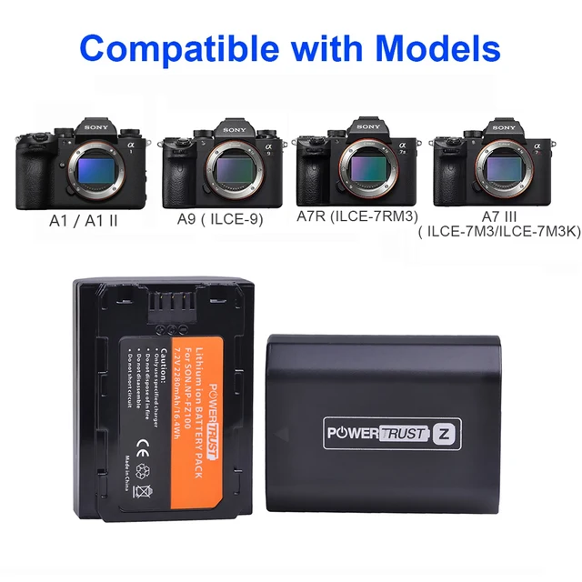 2600mAh NP-FZ100 Replacement Battery And Dual USB Charger