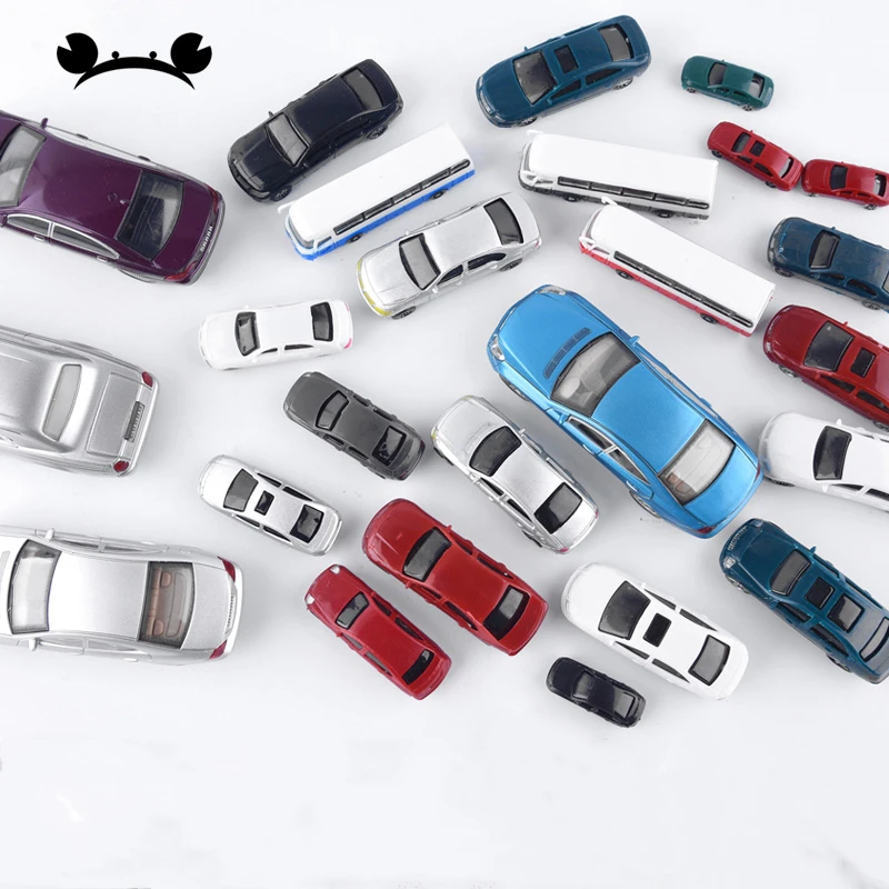 50pcs 1:100 1:150 1:200 scale Miniature Engine Car Diorama Building Garage Scene Street Layout Model Train Railway Accessories 3