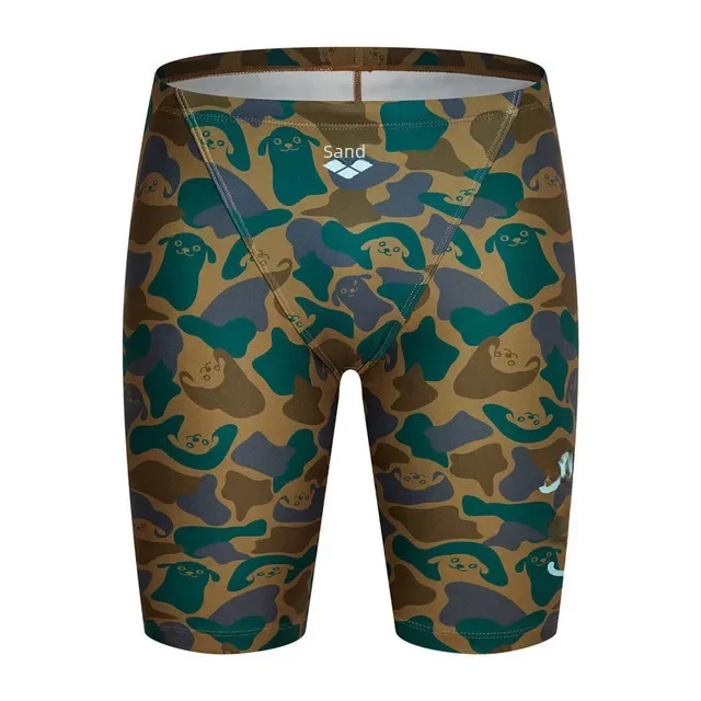 thumbnail image 1 of Traje de baño profesional para hombre, estilo transfronterizo, impermeable, de secado rápido, cómodo, transpirable, bañador largo para deportes de playa, 1 of 5