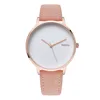 fashion simple pu leather women quartz casual watch 5