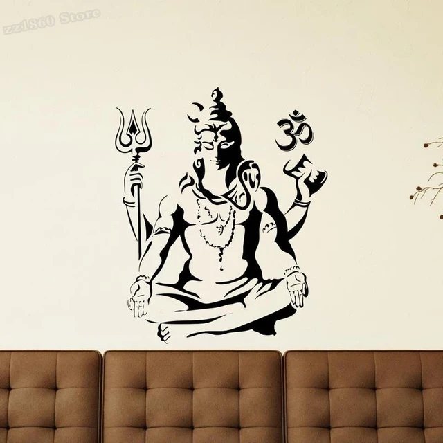 Shiva adesivo Lord Shiva Ohm simbolo adesivo in vinile Yoga