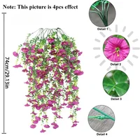 Artificial Flower New Artificial Hanging Flowers and Plants Easter Decoration 2025 UV-resistant and Realistic Room Decor Wedding 6