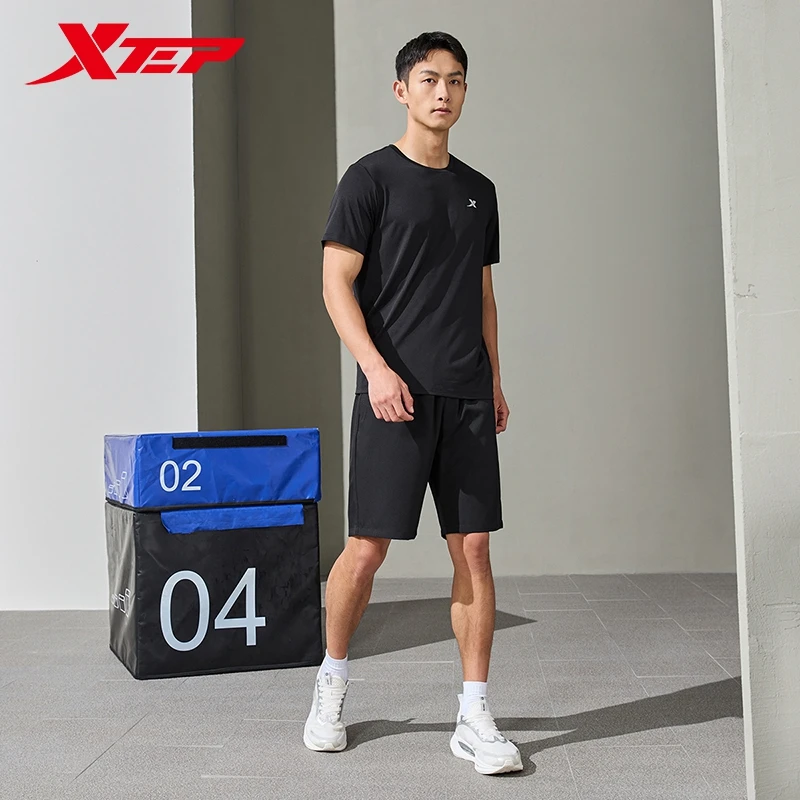 Xtep Short Sleeve Sports Suit For Men 2024 Summer Sweat-Absorbing Men's Suit  Quick-Drying Outdoor Tops And Bottoms 876229A70176 3