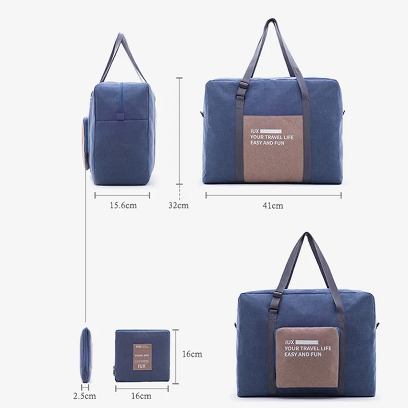New Packable Carry-On Duffel Bag Women Folding Travel Bag Unisex Luggage Travel Handbag WaterProof Large Capacity