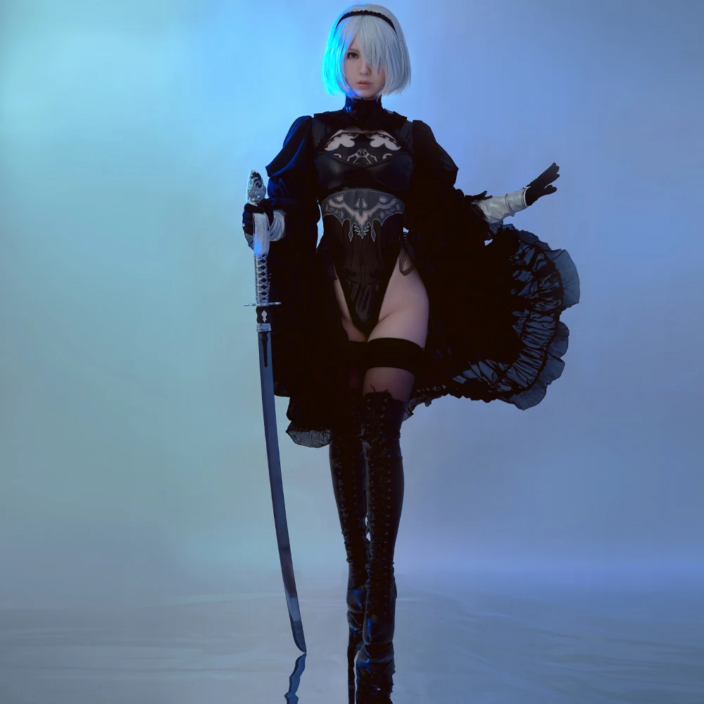 

Nier Automata Cosplay Costume Yorha 2B Snow Sexy Outfit Games Suit Women Role Play Costumes Girls Halloween Party Fancy Dress