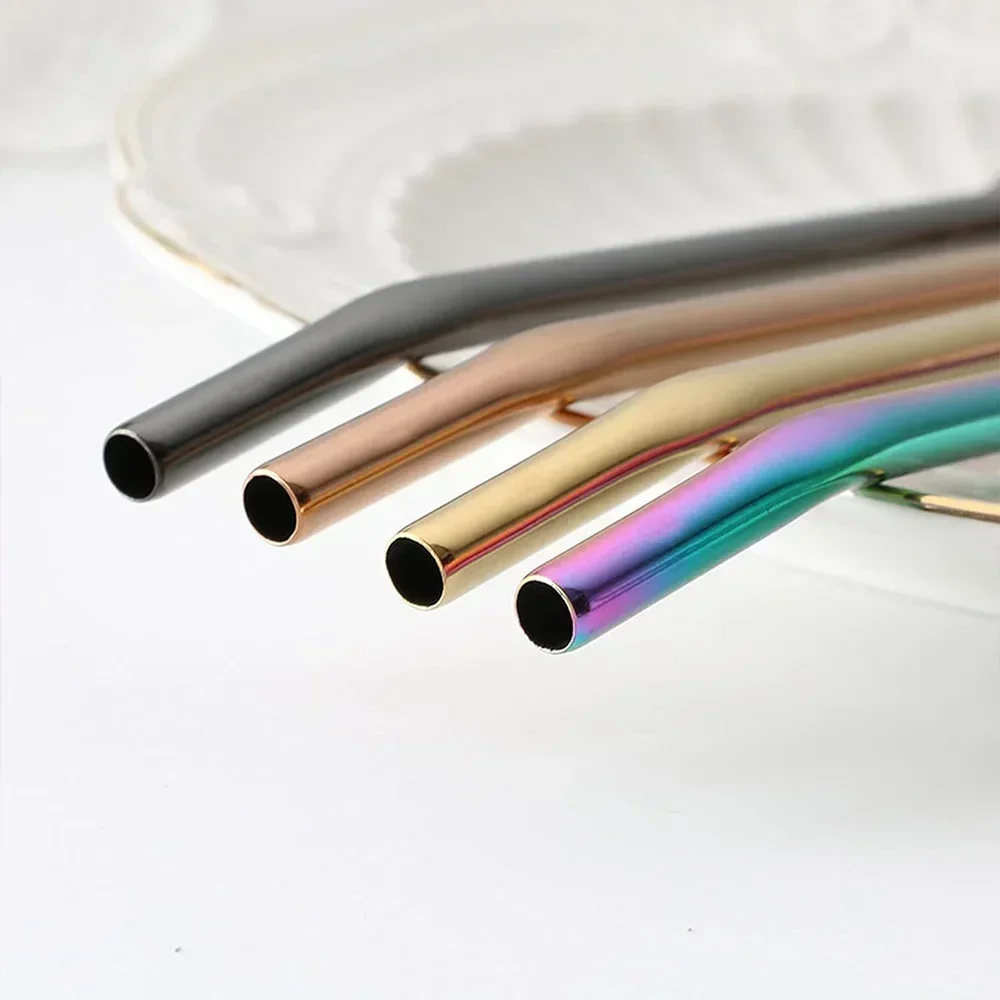 Reusable 304 Stainless Steel Drinking Straws Washable Yerba Mate Spoon Filter