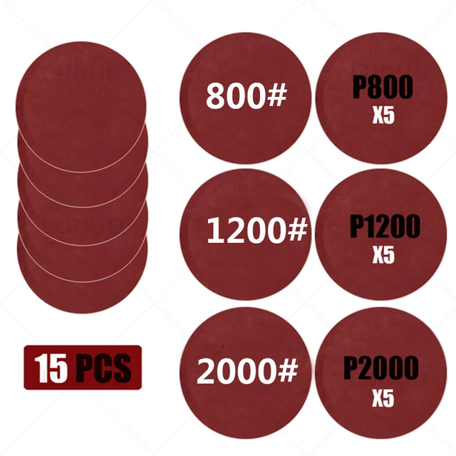 45/30/15PCS Sanding Discs Pad Car Polishing Headlights Repair