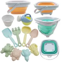 1 Set Bucket Beach Sand Play Toys Plastic Shovel Beach Bucket Toys Portable Lightweight Beach Play Toys Children 1