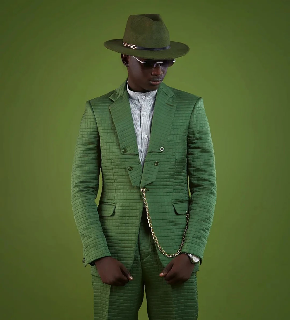 Dark Green Men's Suits Tailored 2 Pieces Blazer Pants Wide Lapel One Button Slim Fit Formal Modern Wedding Custom Made Plus Size