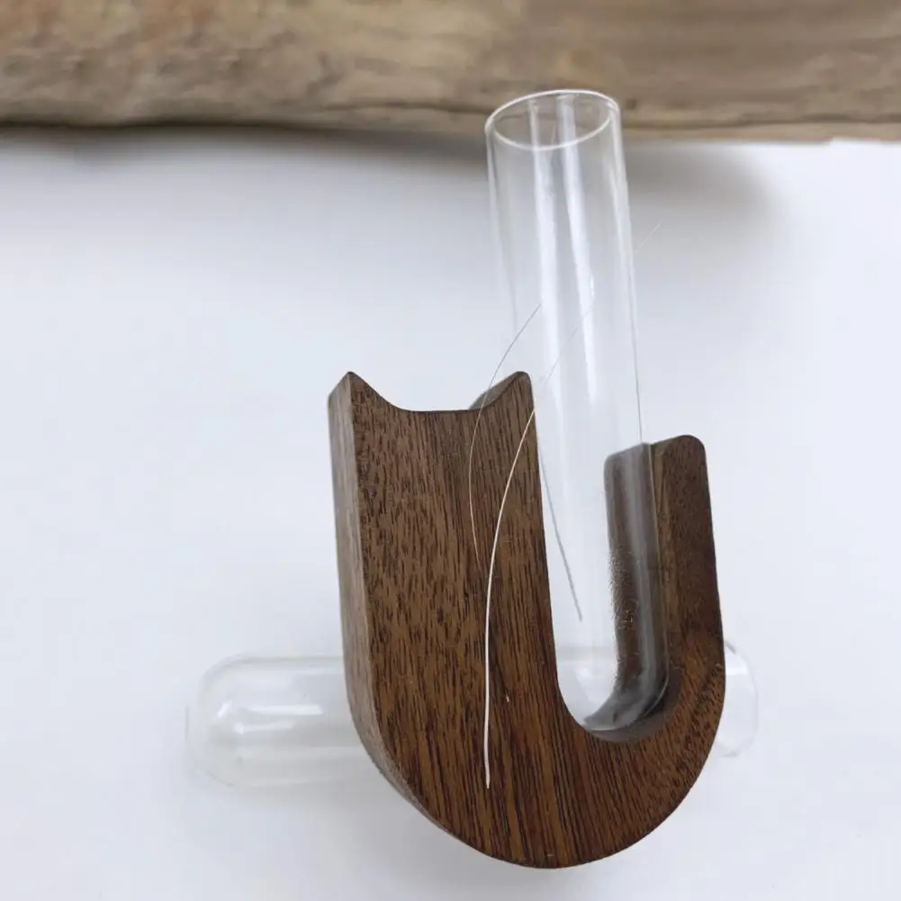 Hydroponic Plants Test Tube Vase Wooden Cat Dog Whisker Collector Refrigerator Magnet Propagation Vase Home Fridge Decoration