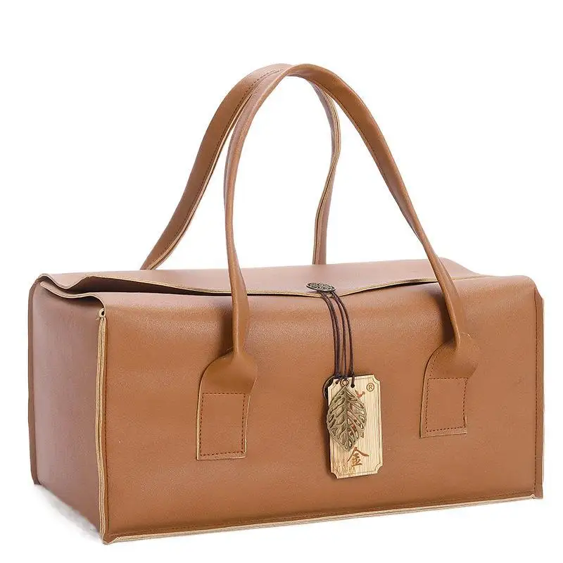 PU Leather Tea Pot Tea Cozies Handbag Empty Box For Ceramic Sealed Can Can Storage Bag Hand Held Teaware Storage Bag ZC790