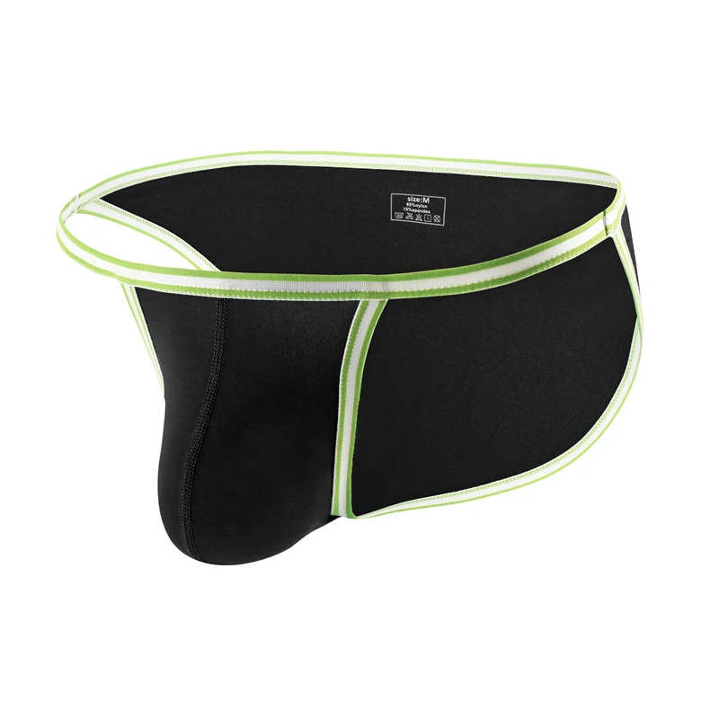 6PCS Men Underwear High Elasti Low Waist High Fork Briefs Solid Color Youth Thin Breathable Ice Silky Sexy Briefs Underpants