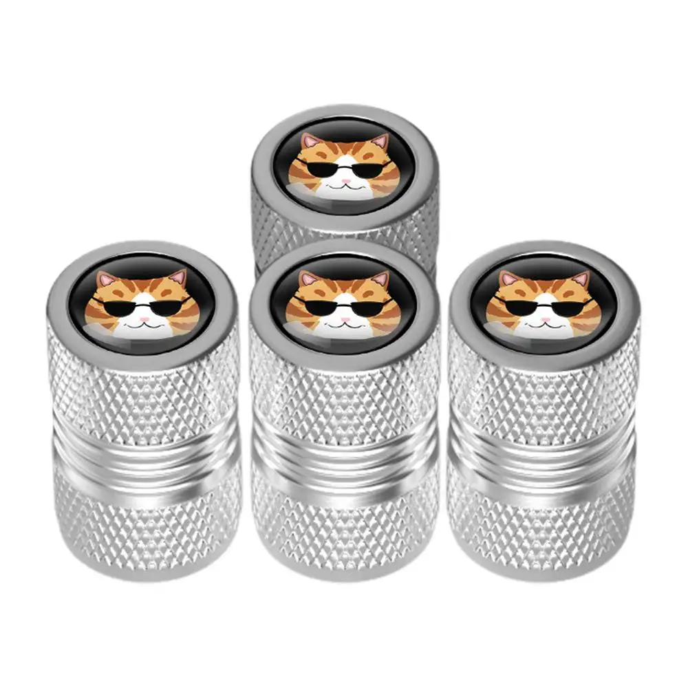 Aluminum Alloy Tire Valve Caps - Leak & Dust Proof Wheel Accessories (Set of 4)
