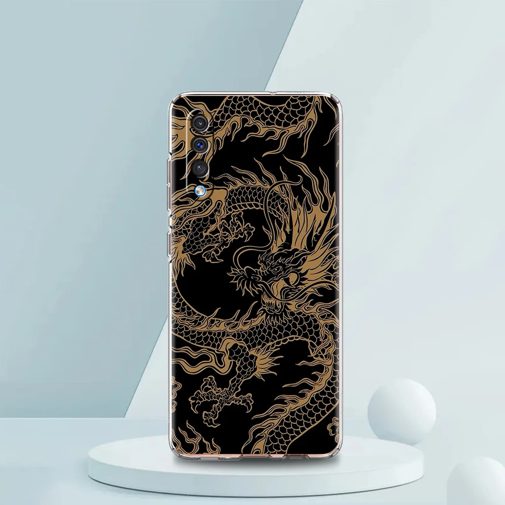 Chinese Dragon Transparent Silicone Phone Case Cover